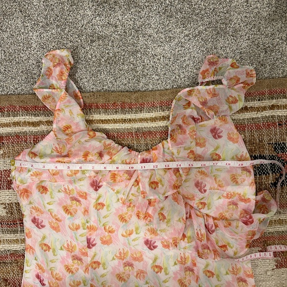 ✨ ROMANTIC FLORAL RUFFLE MIDI DRESS ✨ - Picture 5 of 7